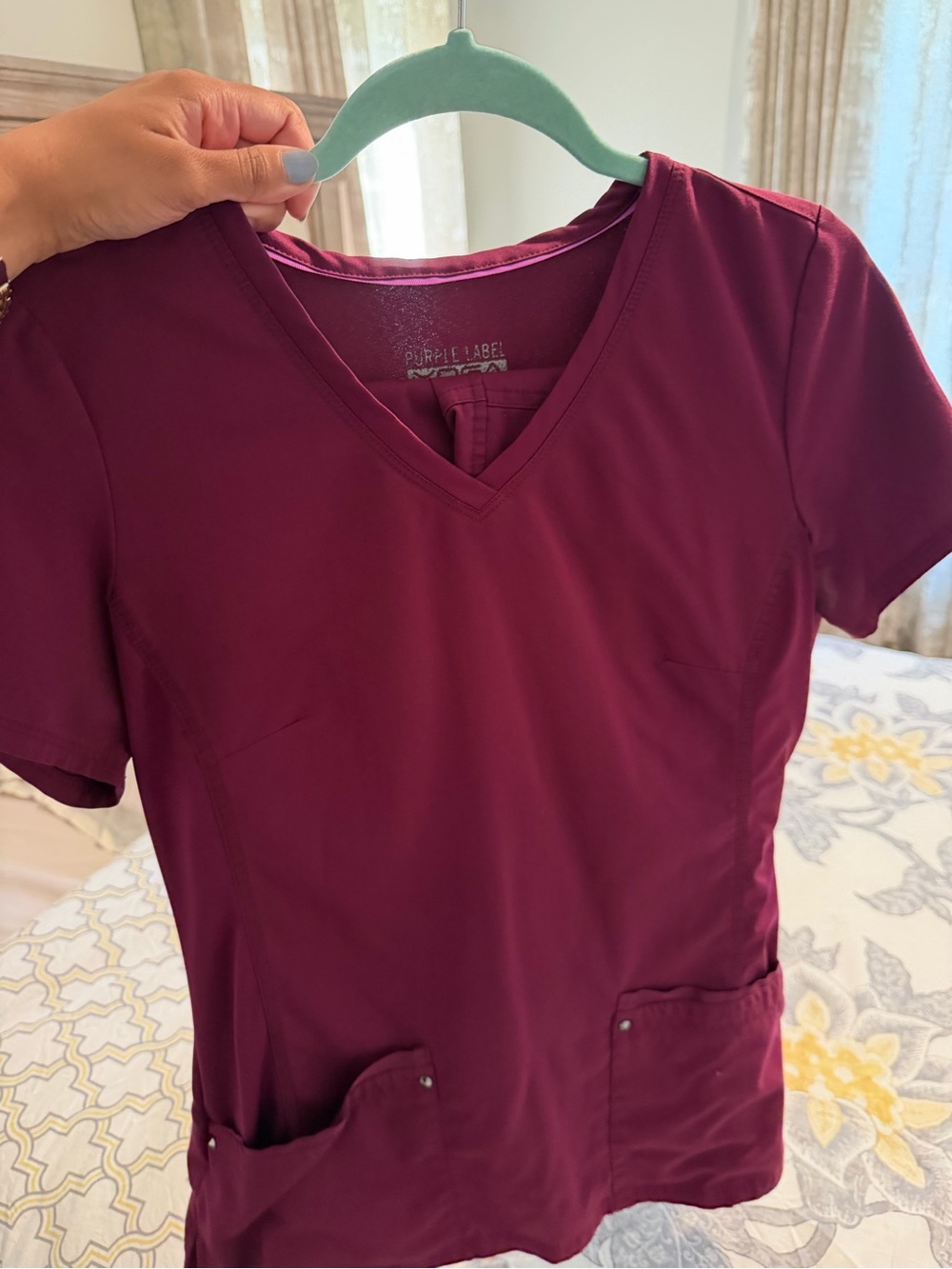 2 SETS TOP AND BOTTOM. Healing Hands Scrub Tops & Bottoms